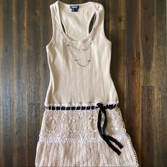 Xoxo Macrame Tank Dress Small - Picture 1 of 6